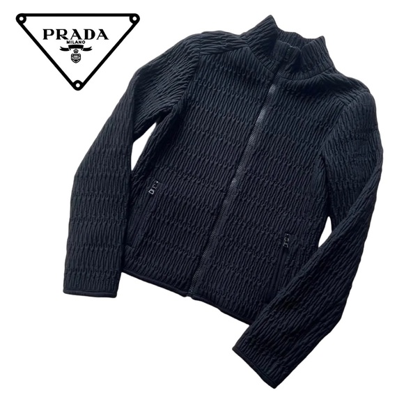 Prada Sweaters - PRADA Vintage Zip